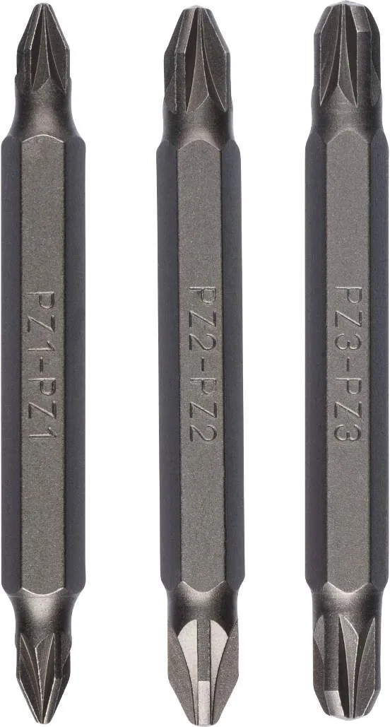 Bosch 3-delni set dvostranih nastavaka (PZ, PZ) PZ1-PZ1; PZ2-PZ2; PZ3-PZ3; 60 mm - 2609255962
