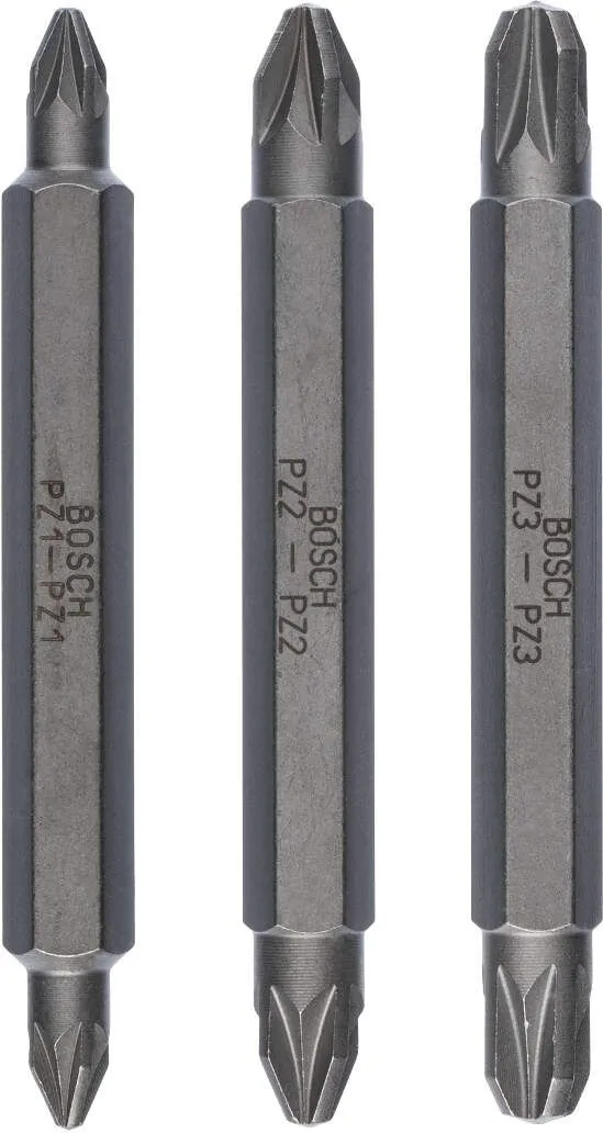 Bosch 3-delni set dvostranih nastavaka PZ1, PZ2, PZ3; PZ1, PZ2, PZ3; 60 mm - 2607001749