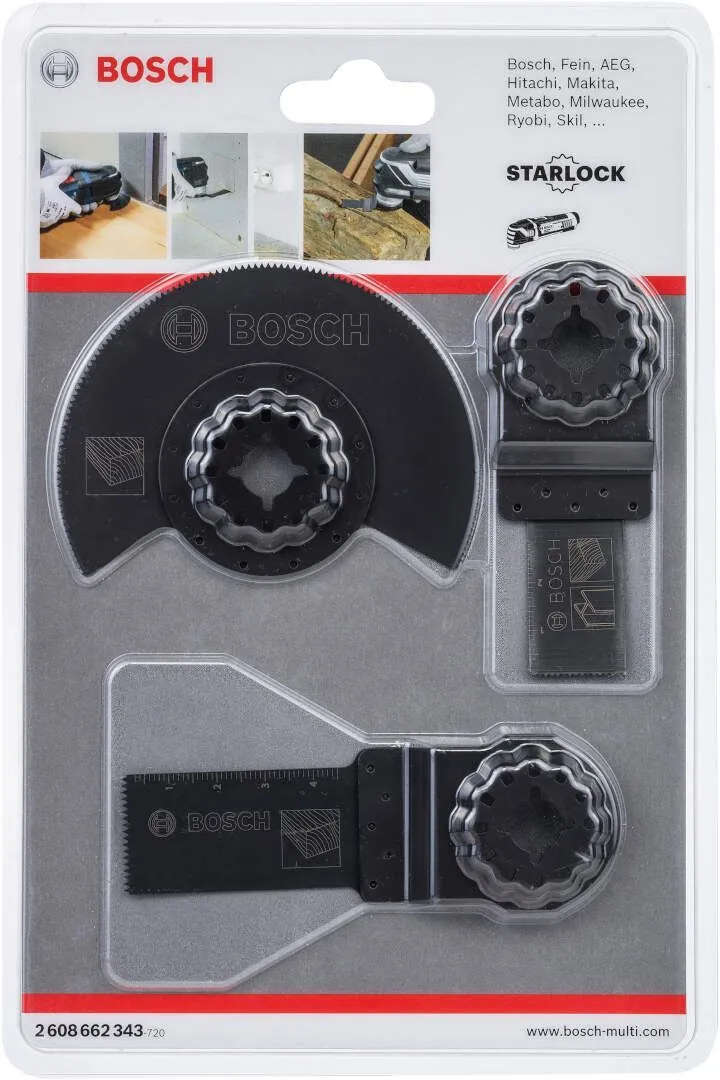 Bosch 3-delni univerzalni set HCS segmentni list testere Wood (1x); HCS list testere za uranjanje Wood (1x); BIM list testere za uranjanje Wood and Metal (1x) - 2608662343