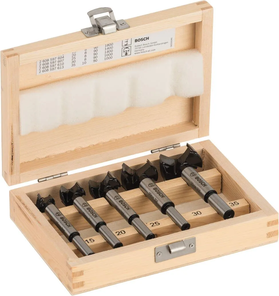 Bosch 5-delni set burgija za klap šarke, tvrdi metal 15; 20; 25; 30; 35 mm (2607018750)