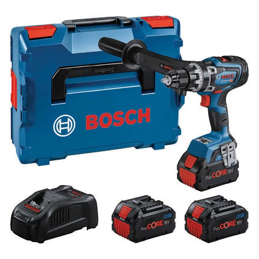 Bosch akumulatorska bušilica GSR 18V-150 C + 3x ProCore 18V 8.0 Ah + GAL 1880 CV + L-BOXX (0615A5002T)