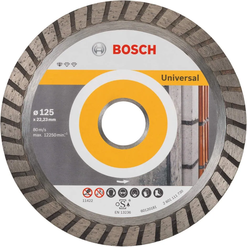 Bosch dijamantska rezna ploča Standard for Universal Turbo 125 x 22,23 x 2 x 10 mm pakovanje od 10 komada - 2608603250