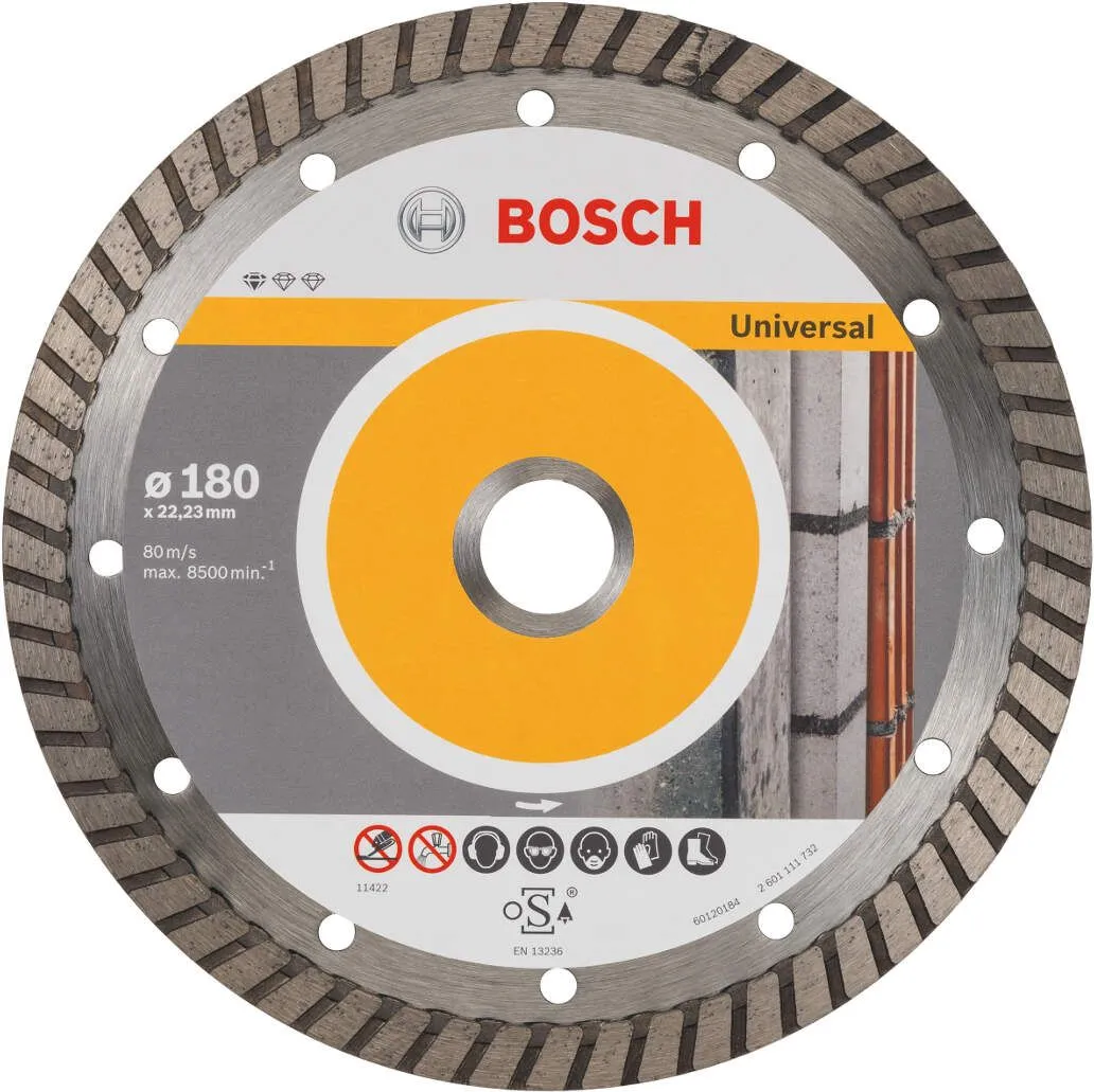Bosch dijamantska rezna ploča Standard for Universal Turbo 180 x 22,23 x 2,5 x 10 mm pakovanje od 10 komada - 2608603251