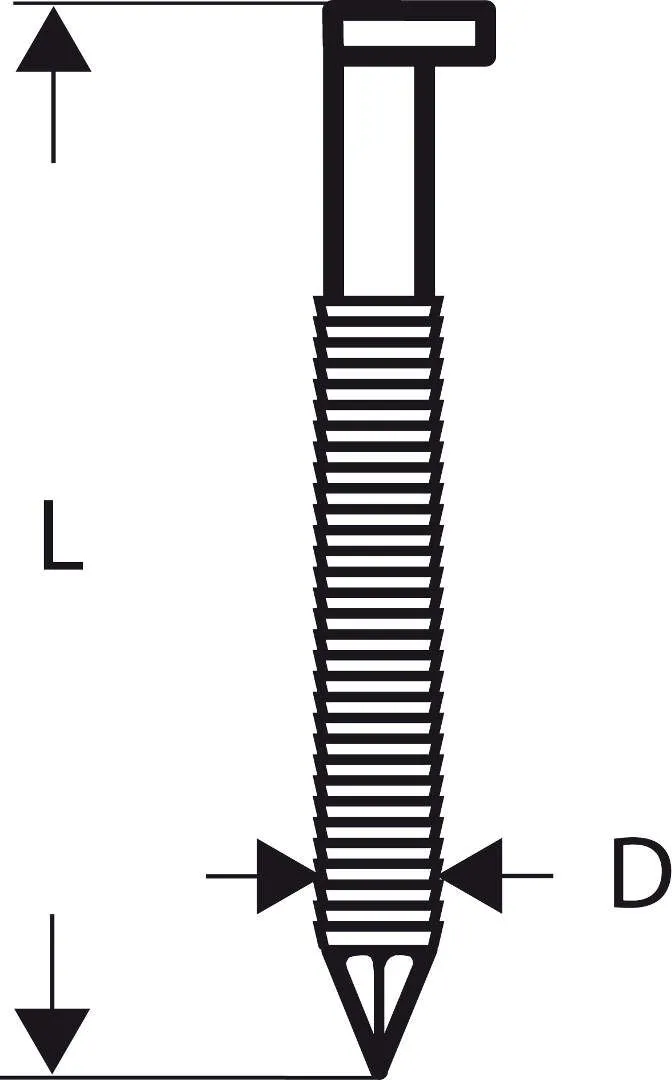 Bosch ekser sa prugama D–glava SN34DK 100R 3,1 mm, 100 mm, čista - 2608200050