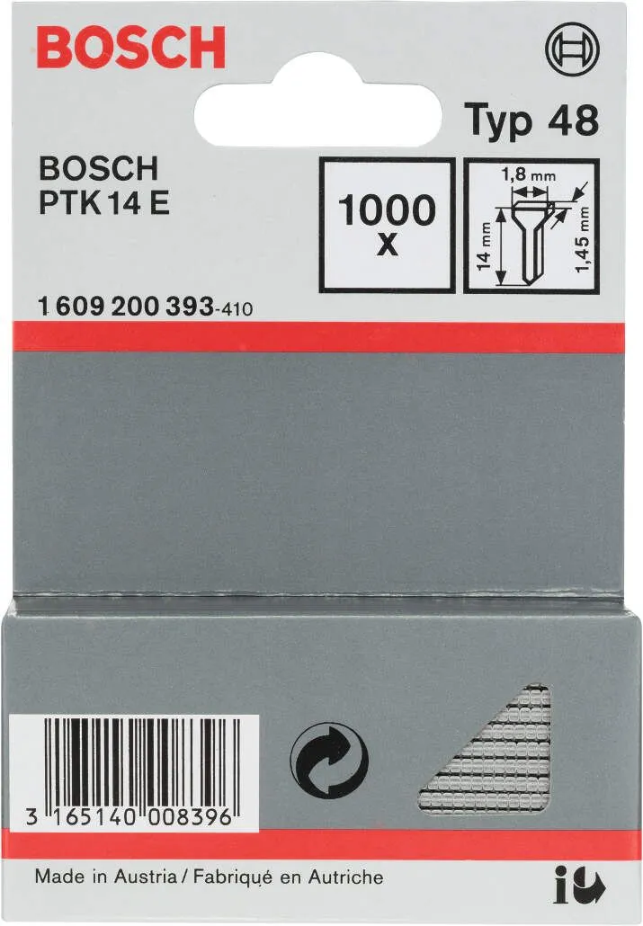 Bosch ekser tip 48 1,8 x 1,45 x 14 mm 1000kom - 1609200393