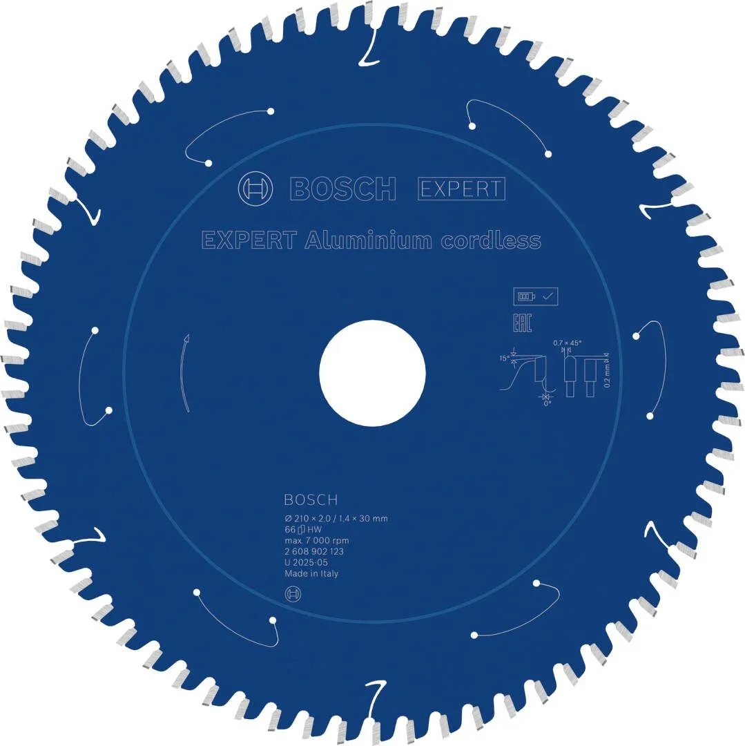 Bosch EXPERT Aluminium cordless list kružne testere, 210×2/1,4×30 mm, T66 (2608902123)