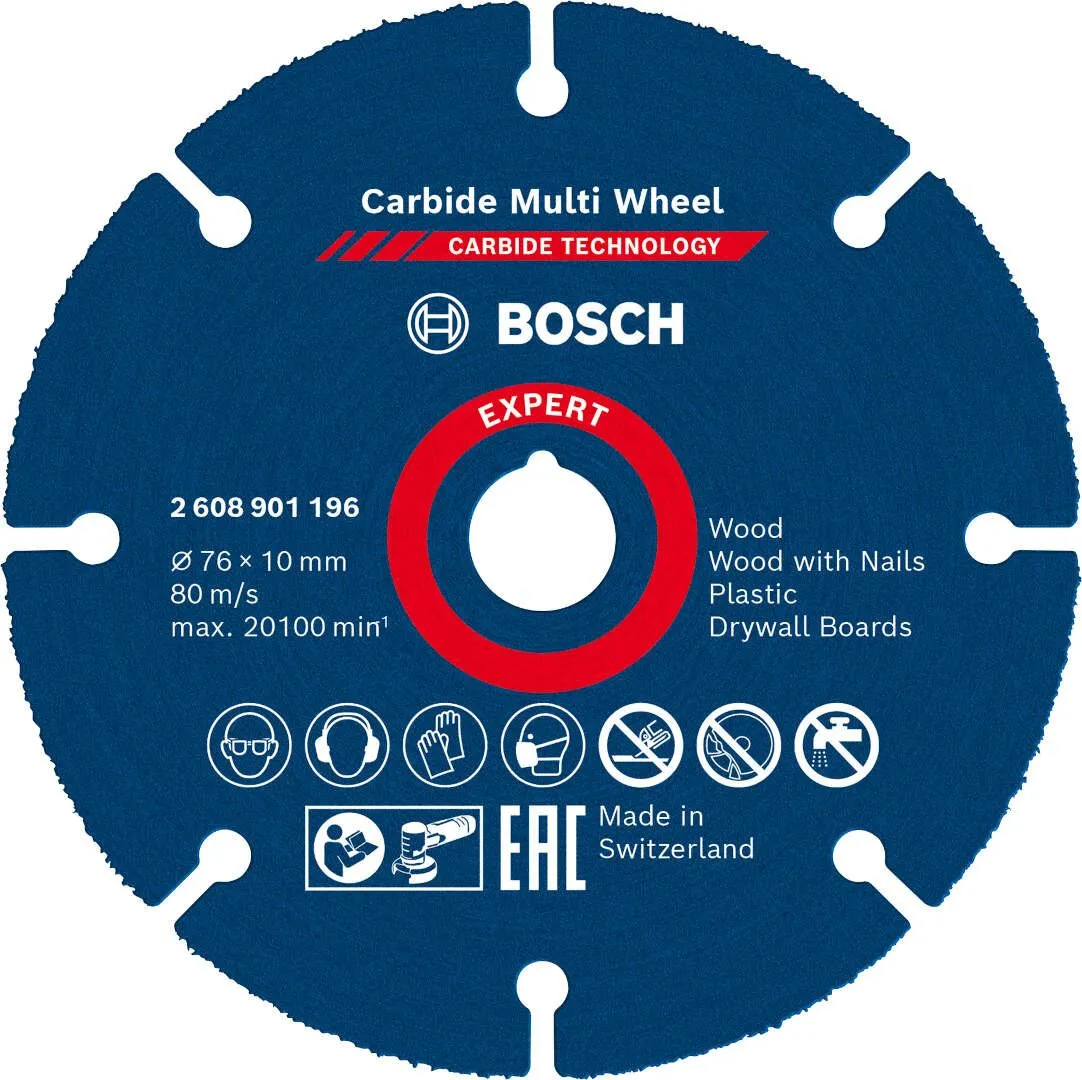 Bosch Expert Carbide Multi Wheel rezna ploča 76 x 10mm - pakovanje 1 komad za GWS 12V-76 (2608901196)