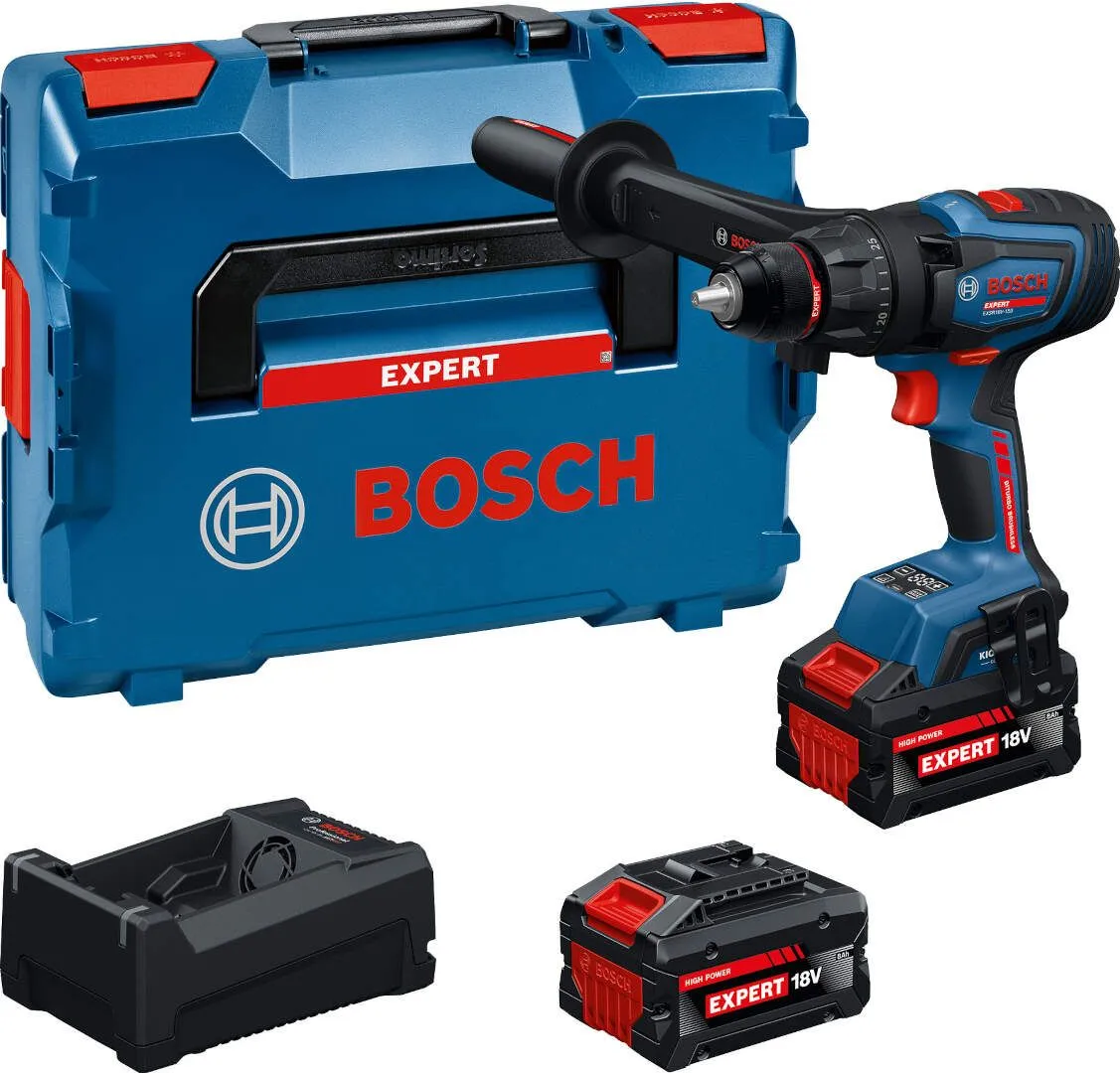 Bosch EXPERT EXSR18V-150 akumulatorska bušilica/odvrtač; 18V 2x8,0Ah EXBA + L-BOXX (06019R2201)