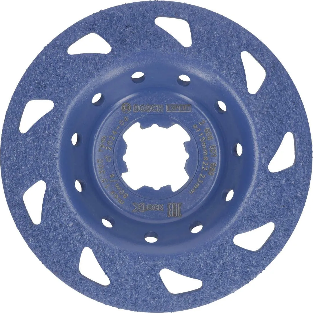 Bosch EXPERT Multi Material Carbide glava za brušenje, fina, pod uglom, X-LOCK, 115 mm, 22,23 mm (2608901689)