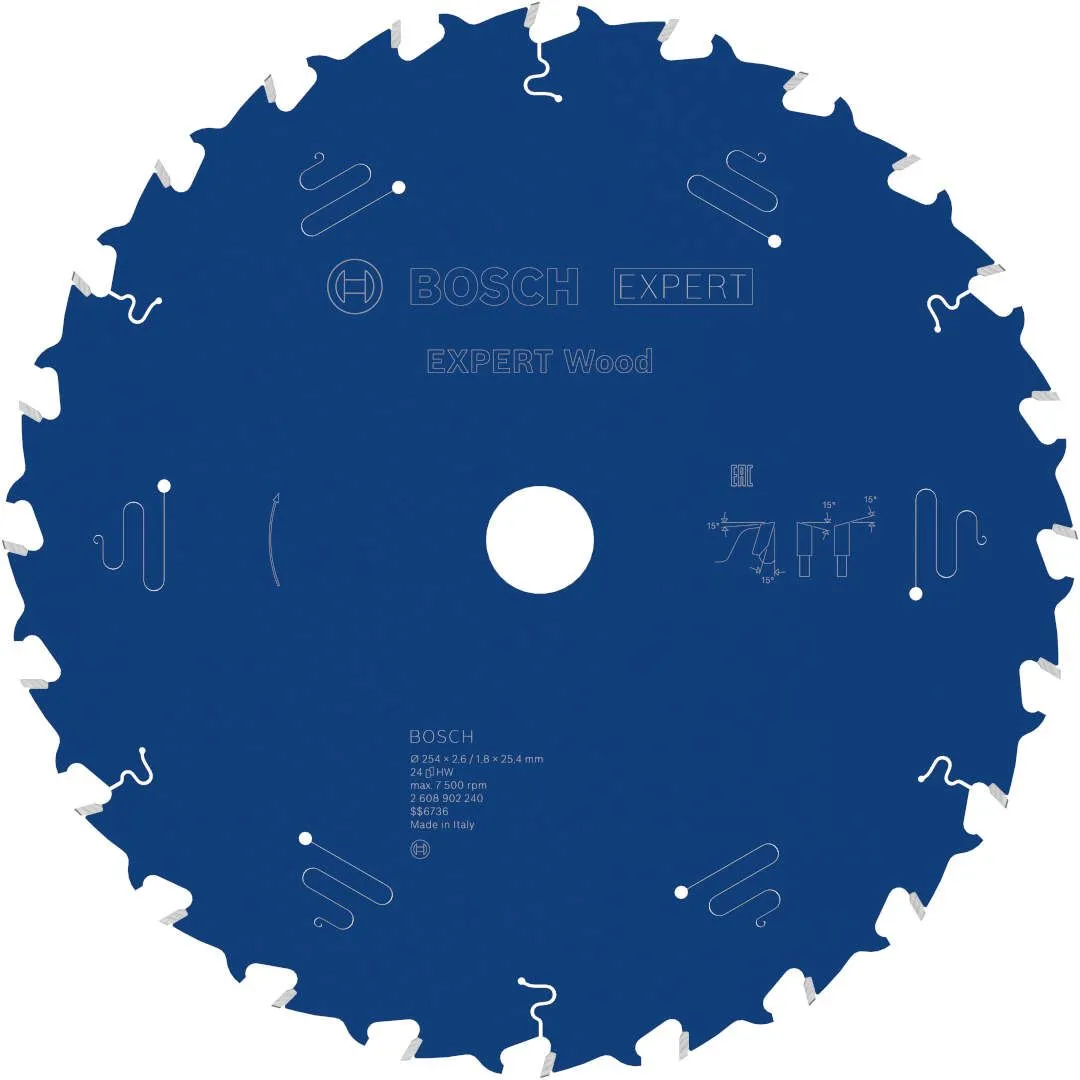 Bosch EXPERT Wood list kružne testere 254x26/18x254 mm T24 (2608902240)