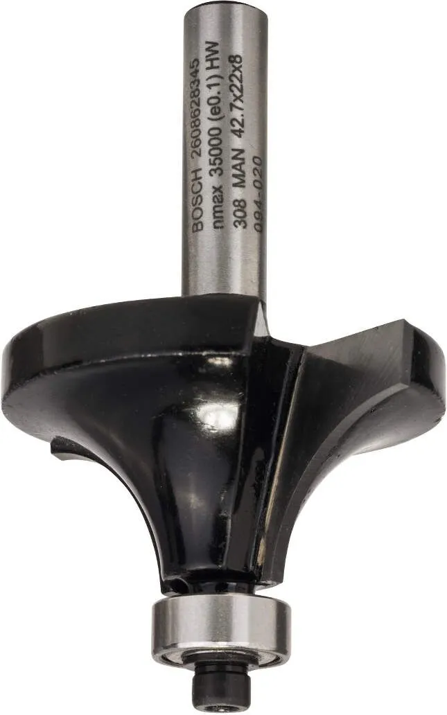 Bosch glodala za zaobljavanje 8 mm, R1 15 mm, L 22 mm, G 66 mm - 2608628345