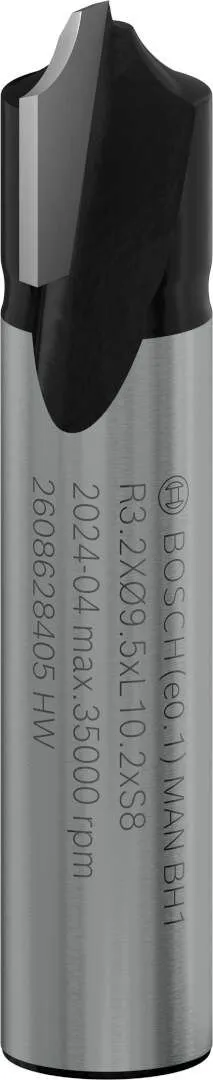 Bosch glodalo četvrtinskog štapa 8 mm, R1 3,2 mm, D 9,5 mm, L 10,2 mm, G 41 mm - 2608628405