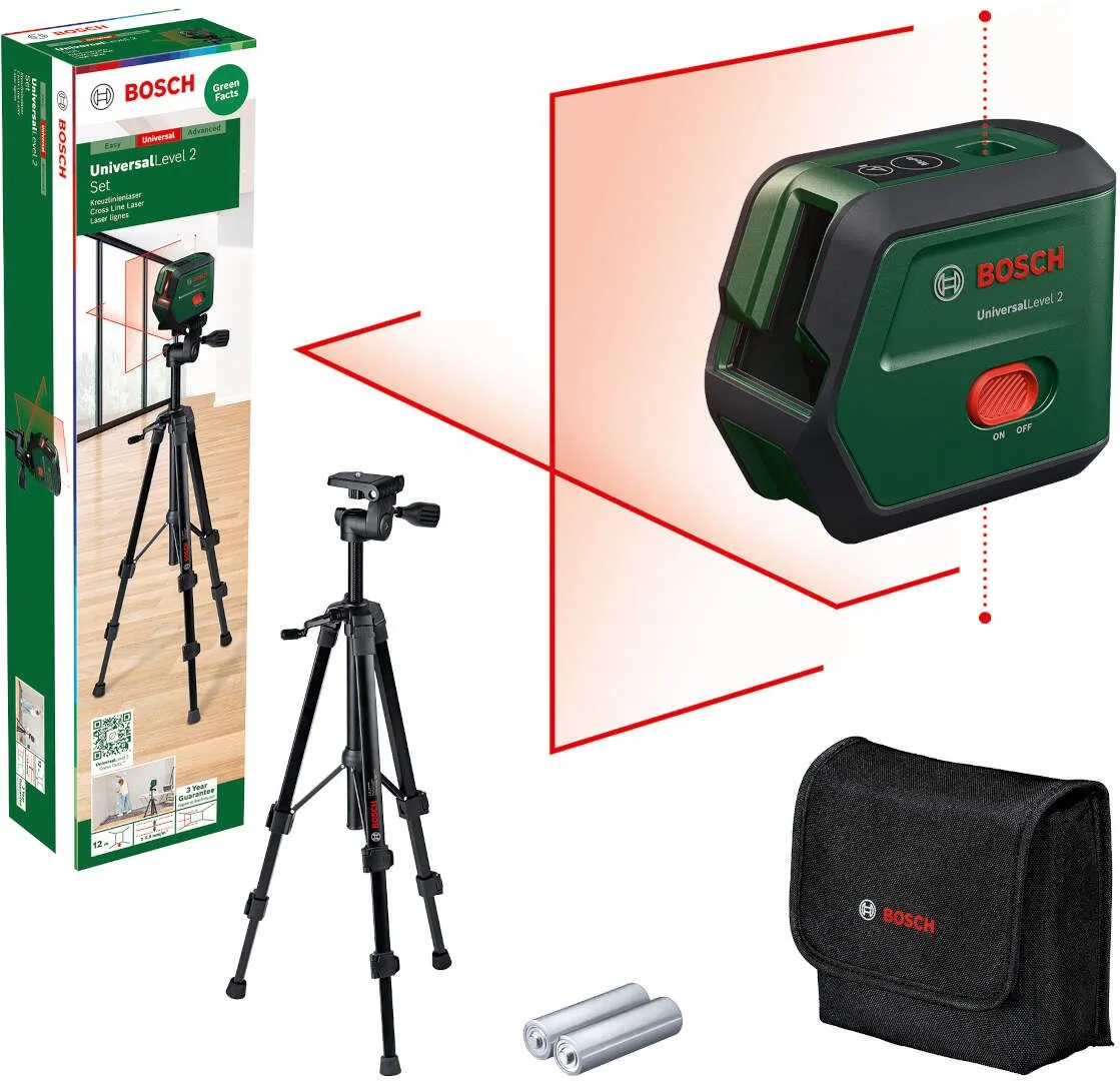 Bosch građevinski laser UniversalLevel 2, 12m domet + stativ (0603663F01)