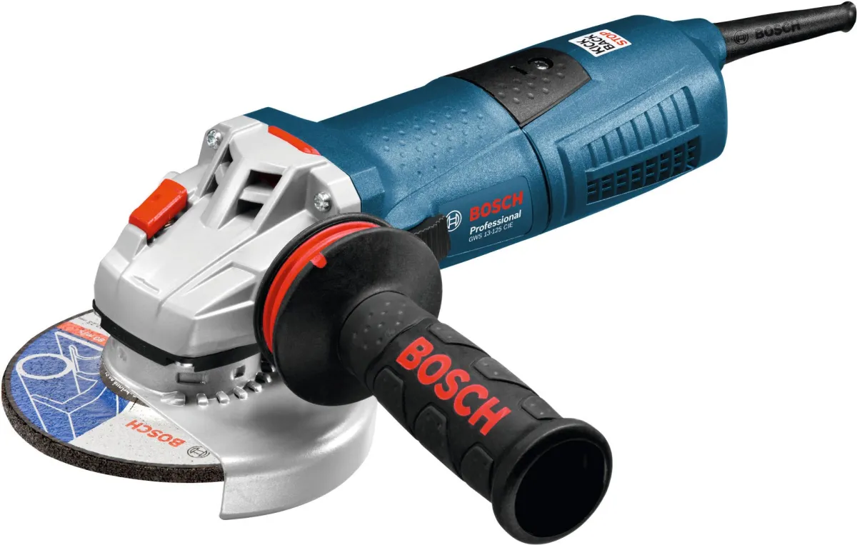 Bosch GWS 13-125 CIE mala ugaona brusilica sa potenciometrom i Kick Back sistemom, antivibraciona drška, podešavanje broja obrtaja, 125 mm, snaga 1300 W, 11500 obrtaja