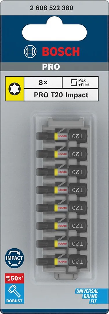 Bosch ImpactControl T20, 25 mm pakovanje od 8 komada - 2608522380