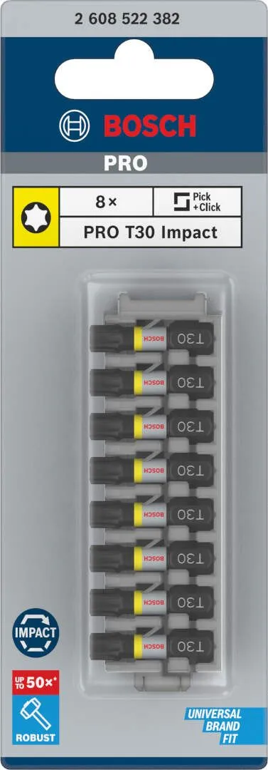 Bosch ImpactControl T30, 25 mm pakovanje od 8 komada - 2608522382