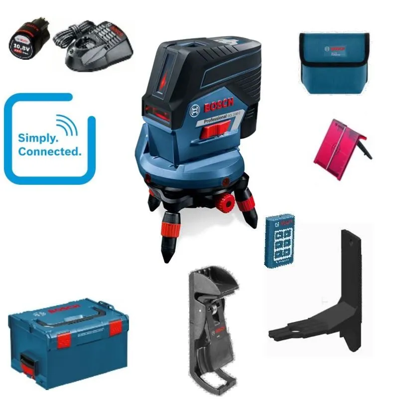 Bosch kombinovani laser GCL 2-50 C + RM 3 i RC2 daljinski + 1x12V baterija i punjač u L-Boxx 238 koferu (0601066G04)