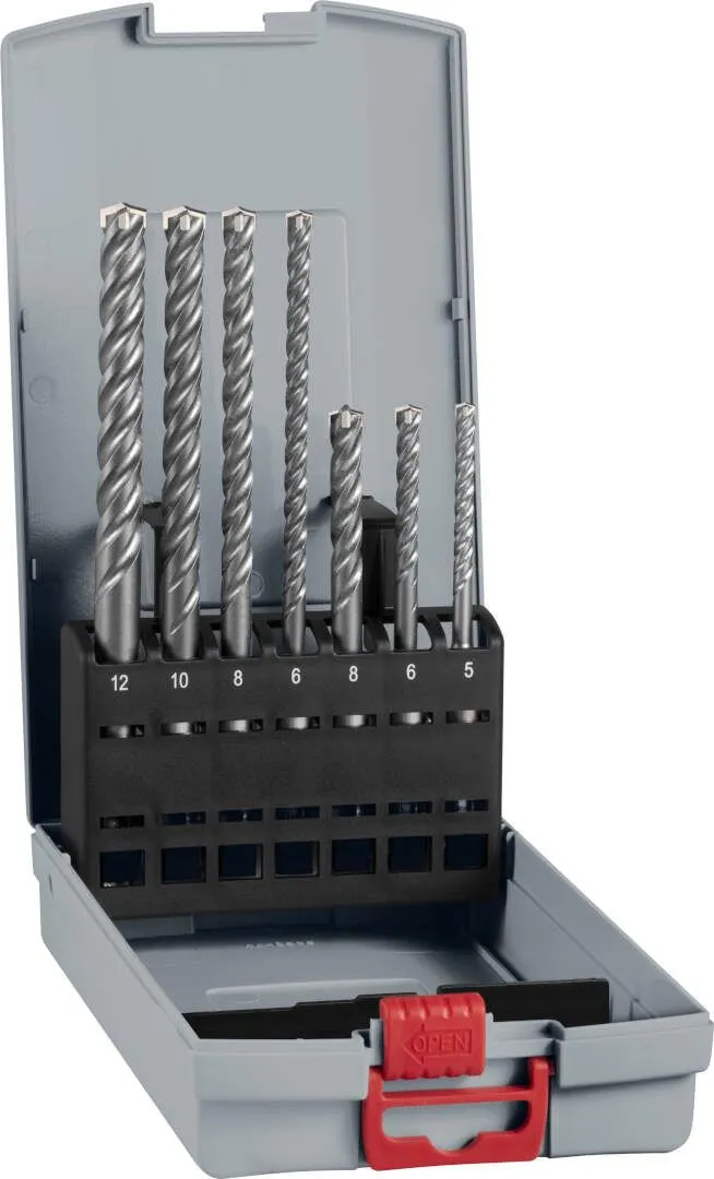 Bosch Komplet PRO SDS plus-5X burgija za udarne bušilice od 5/6/8/6/8/10/12 mm, 7 delova (2608707246)