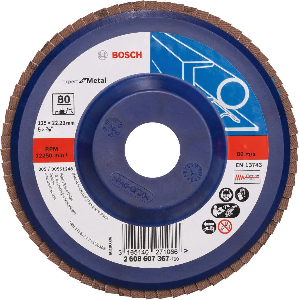 Bosch lamelni brusni disk X551, Expert for Metal, prečnik 125 mm; granulacija 80, ravni - 2608607367