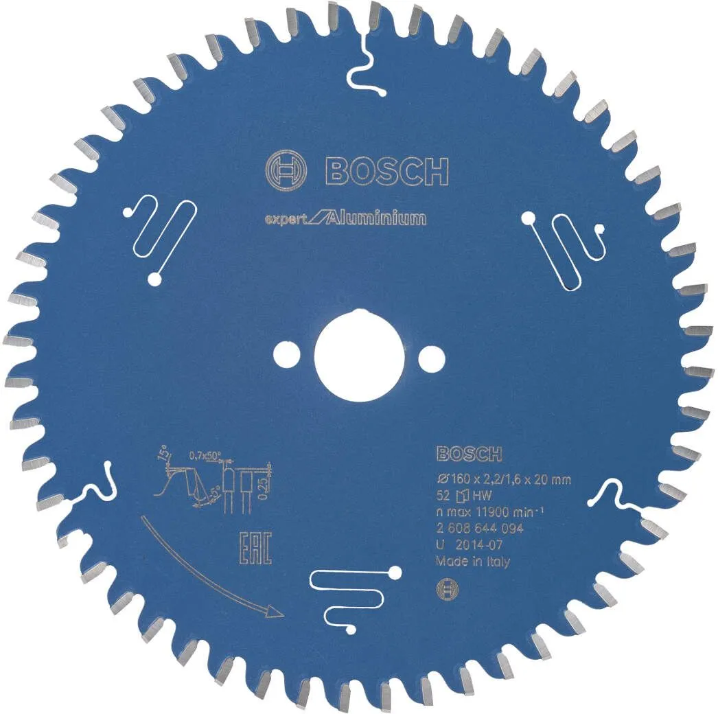 Bosch list kružne testere Expert for Aluminium 160 x 20 x 2,2 mm, 52 - 2608644094