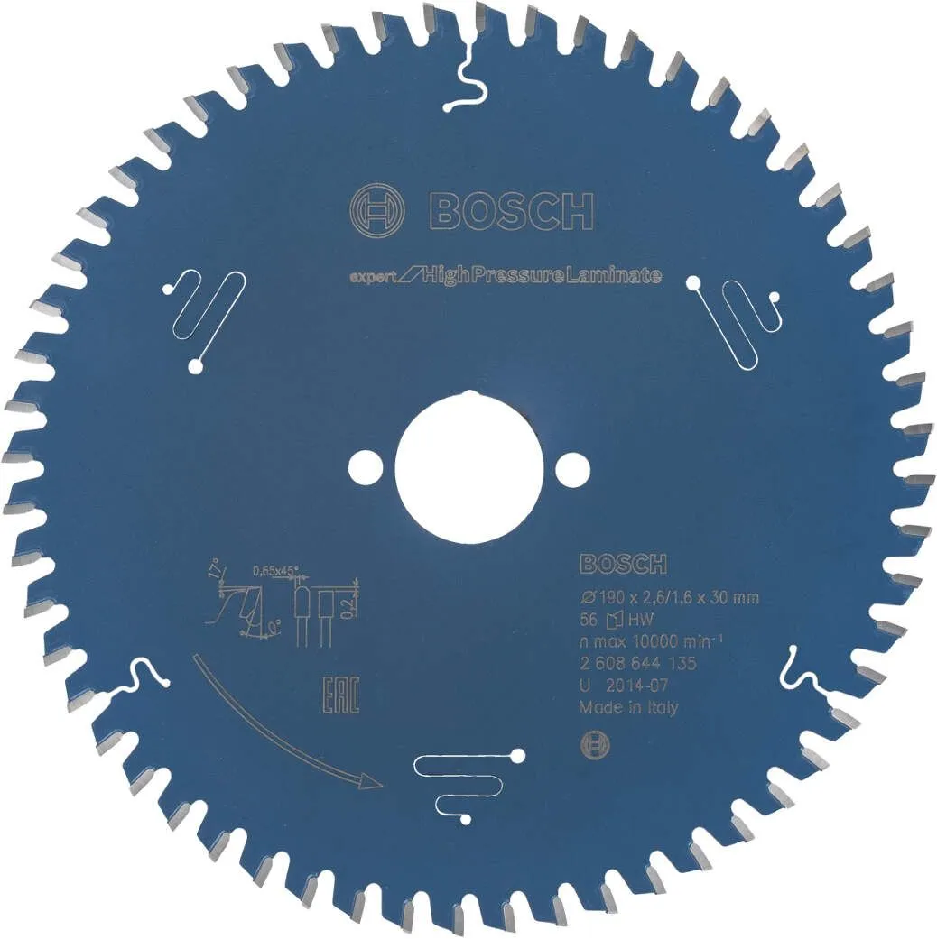 Bosch list kružne testere Expert for High Pressure Laminate 190 x 30 x 2,6 mm, 56 - 2608644135