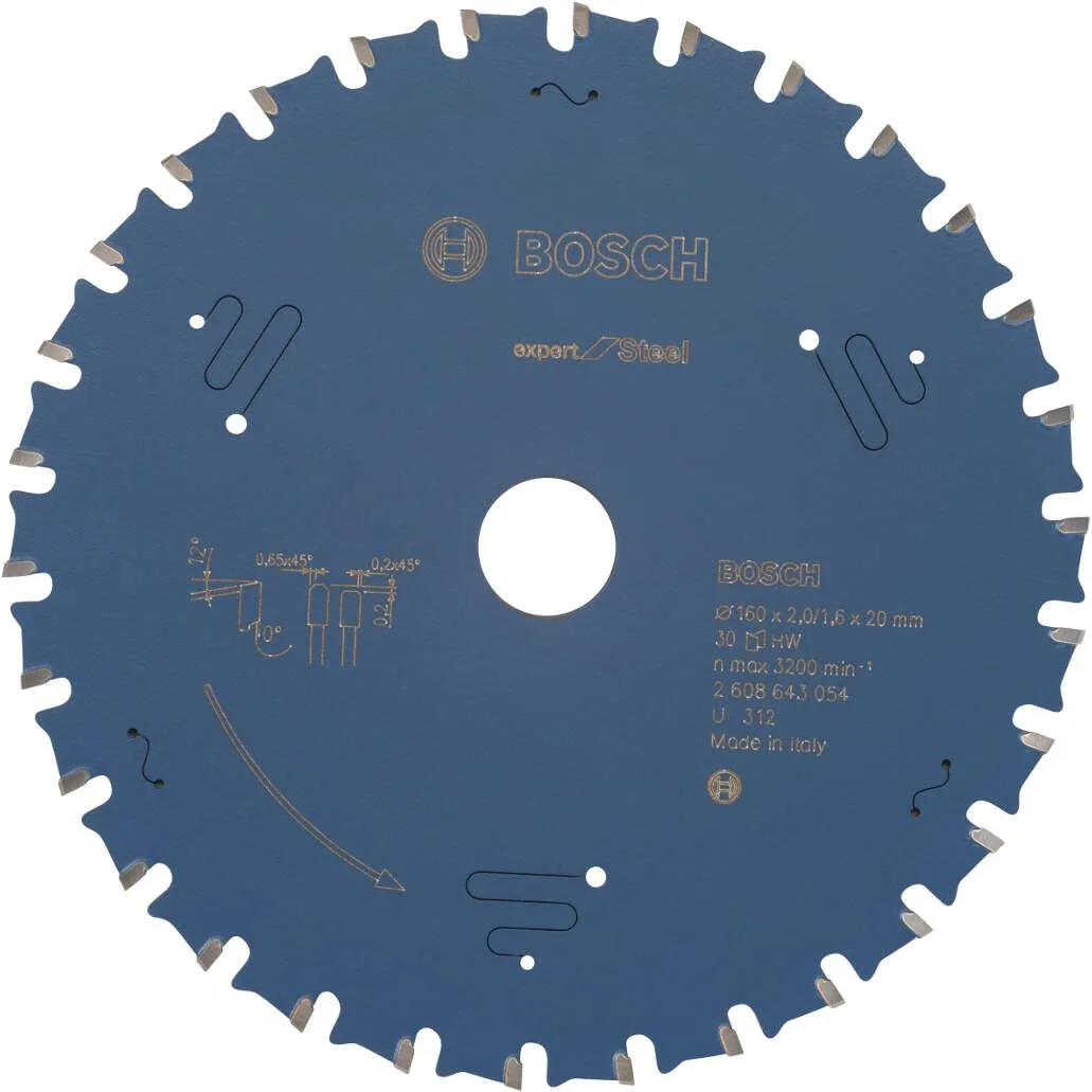 Bosch list kružne testere Expert for Steel 160 x 20 x 2,0 mm, 30T (2608643054)