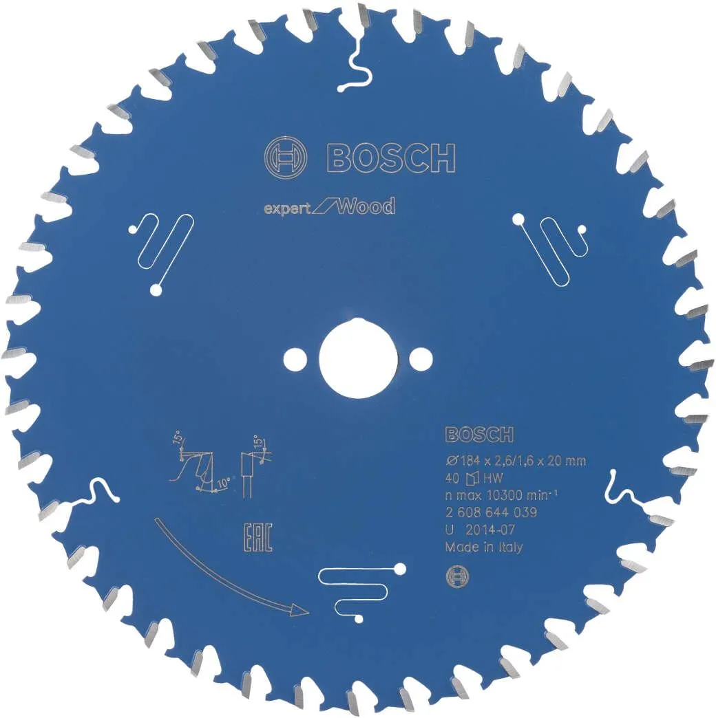 Bosch list kružne testere Expert for Wood 184 x 20 x 2,6 mm, 40 - 2608644039