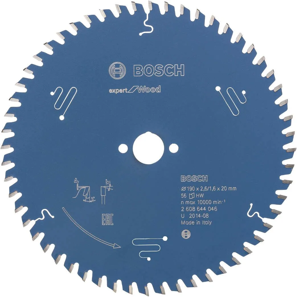 Bosch list kružne testere Expert for Wood 190 x 20 x 2,6 mm, 56 - 2608644046