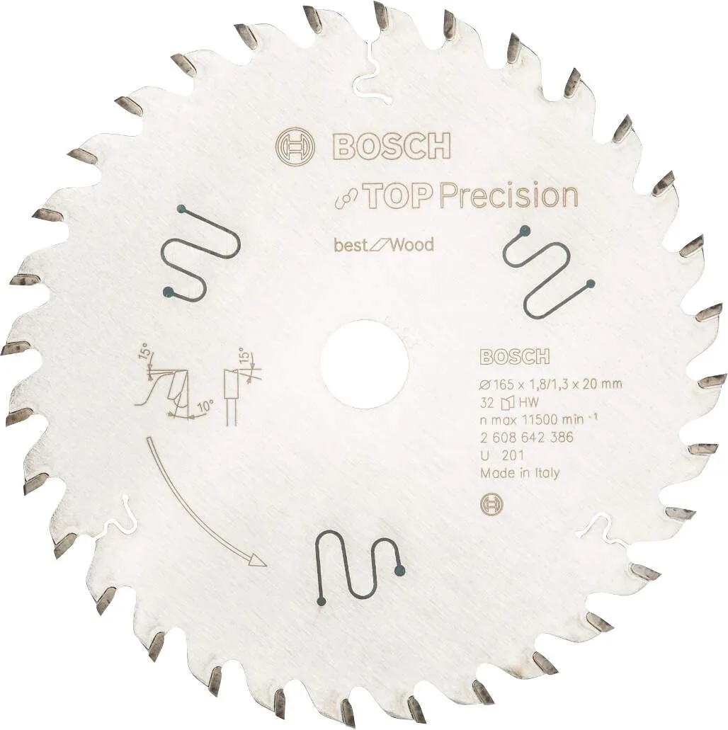 Bosch list kružne testere Top Precision Best for Wood 165 x 20 x 1,8 mm, 32 - 2608642386