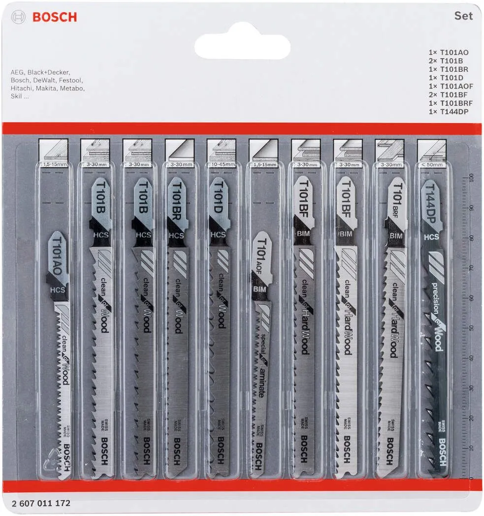 Bosch list ubodne testere set 10 komada Clean Precision - 2607011172