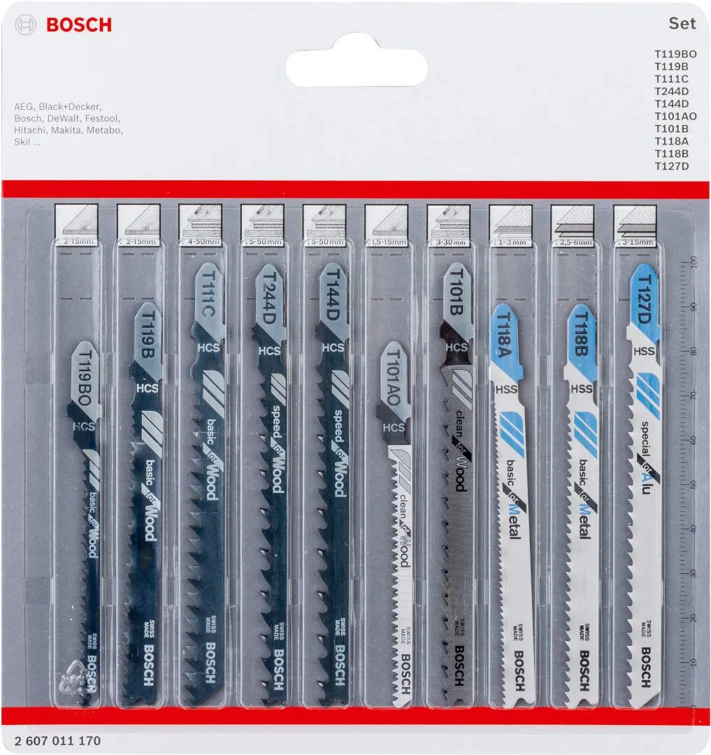 Bosch list ubodne testere set 10 komada Wood+Metal - 2607011170
