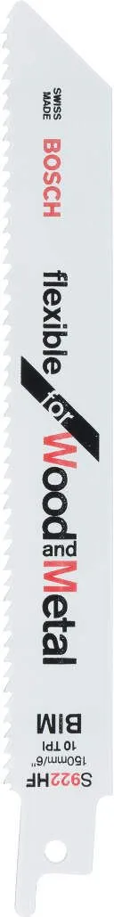 Bosch list univerzalne testere bimetal, S 922 HF Flexible for Wood and Metal - 2609256711