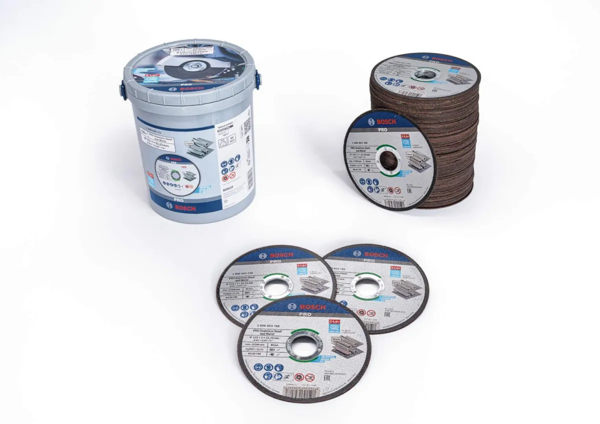 Bosch pakovanje 100kom reznih ploča, PVC kantica, PRO Stainless Steel and Metal WA 60 T BF, ravna 125×22,23x1,6mm  (2608626114)