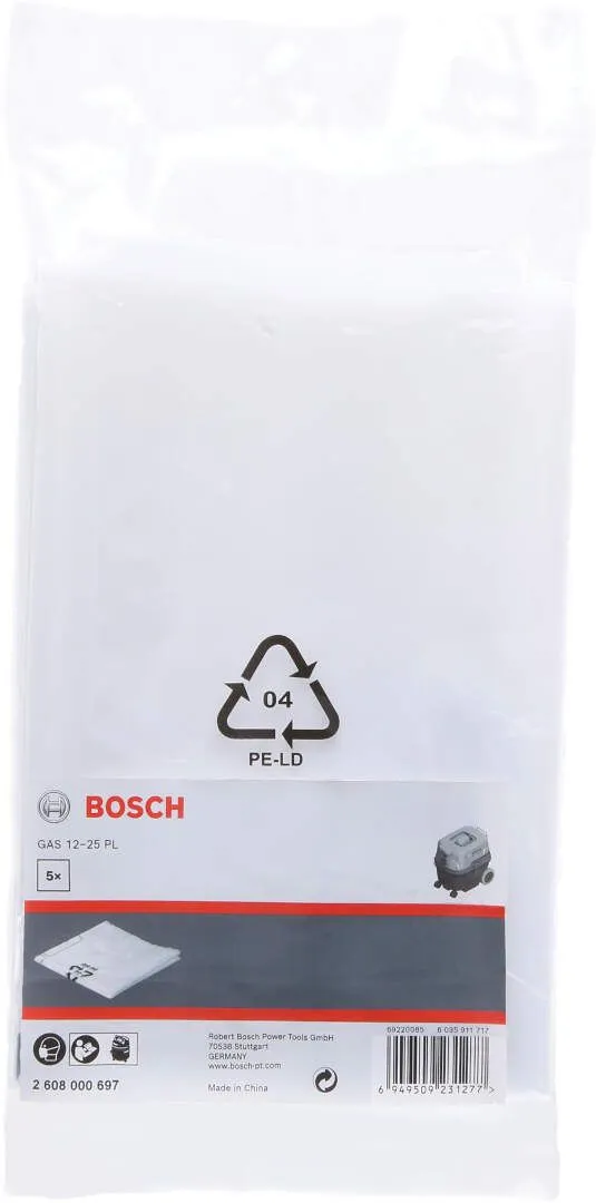 Bosch plastične kese za GAS 12-25 PL pakovanje od 5 kom. - 2608000697