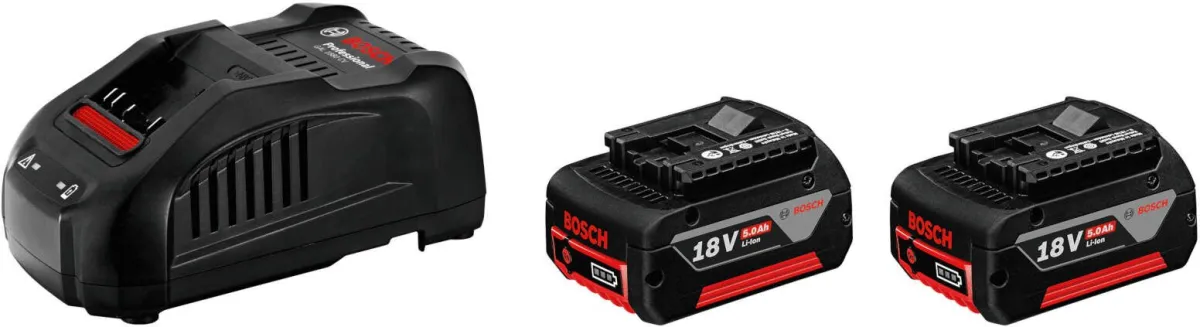 Bosch početni set 2 x akumulator GBA 18V 5,0 Ah + punjač GAL 1880 CV (1600A00B8J)