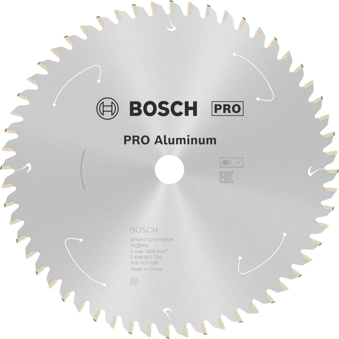 Bosch PRO Aluminium list za akumulatorsku kružnu testeru 184x2x16 mm 56z HLTCG max 7.900 o/min (2608837766)