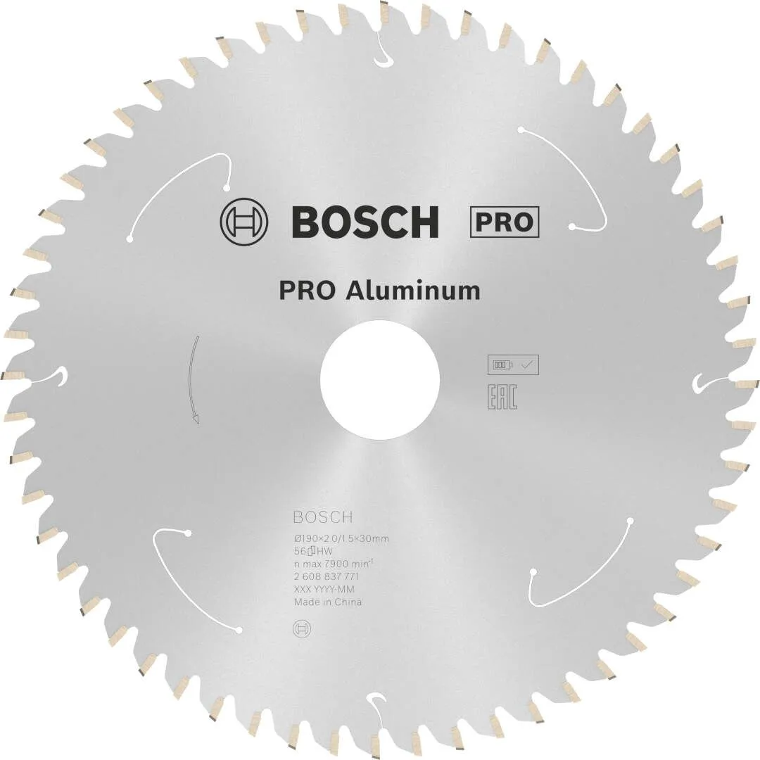 Bosch PRO Aluminium list za akumulatorsku kružnu testeru 190x2x30 mm 56z HLTCG max 7.900 o/min (2608837771)
