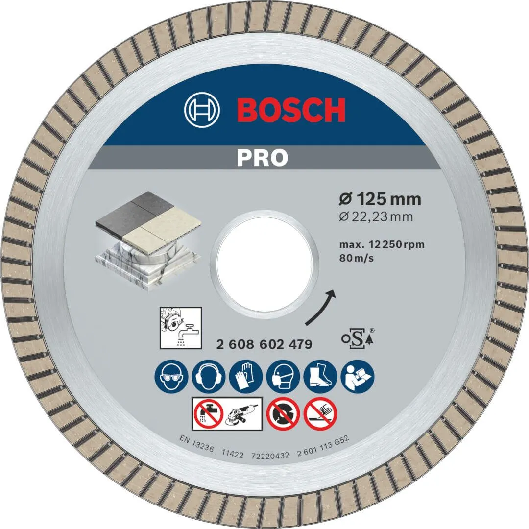 Bosch PRO Ceramic dijamantska rezna ploča 125x1.4 mm segmenti 7 mm (2608602479)
