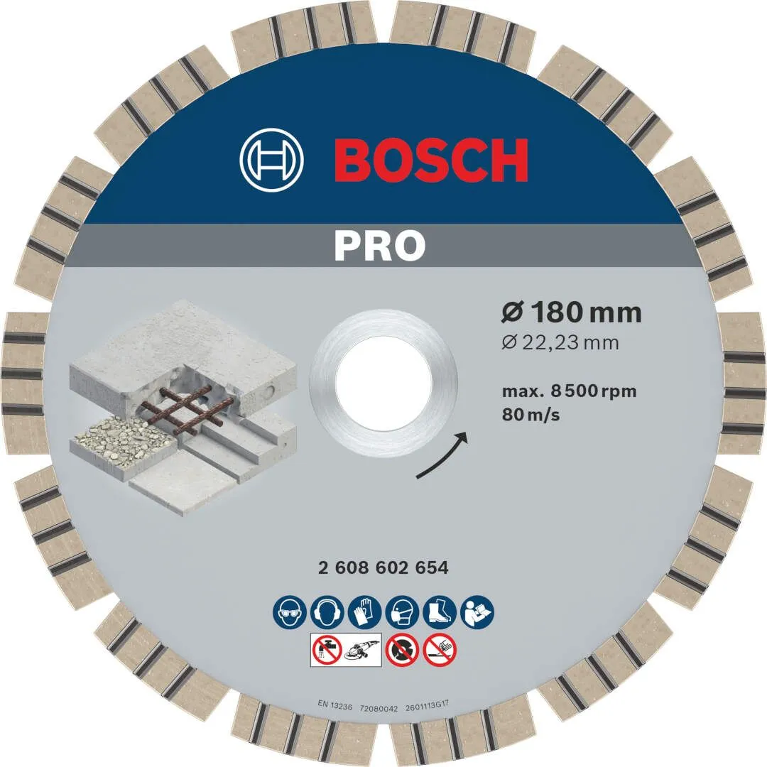 Bosch PRO Concrete dijamantska rezna ploča 180x2.4 mm segmenti 12 mm (2608602654)