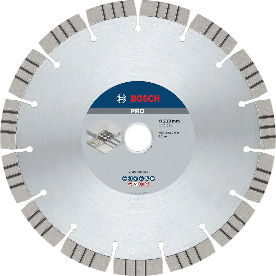 Bosch PRO Concrete dijamantska rezna ploča 230x2.4 mm segmenti 15 mm (2608602655)
