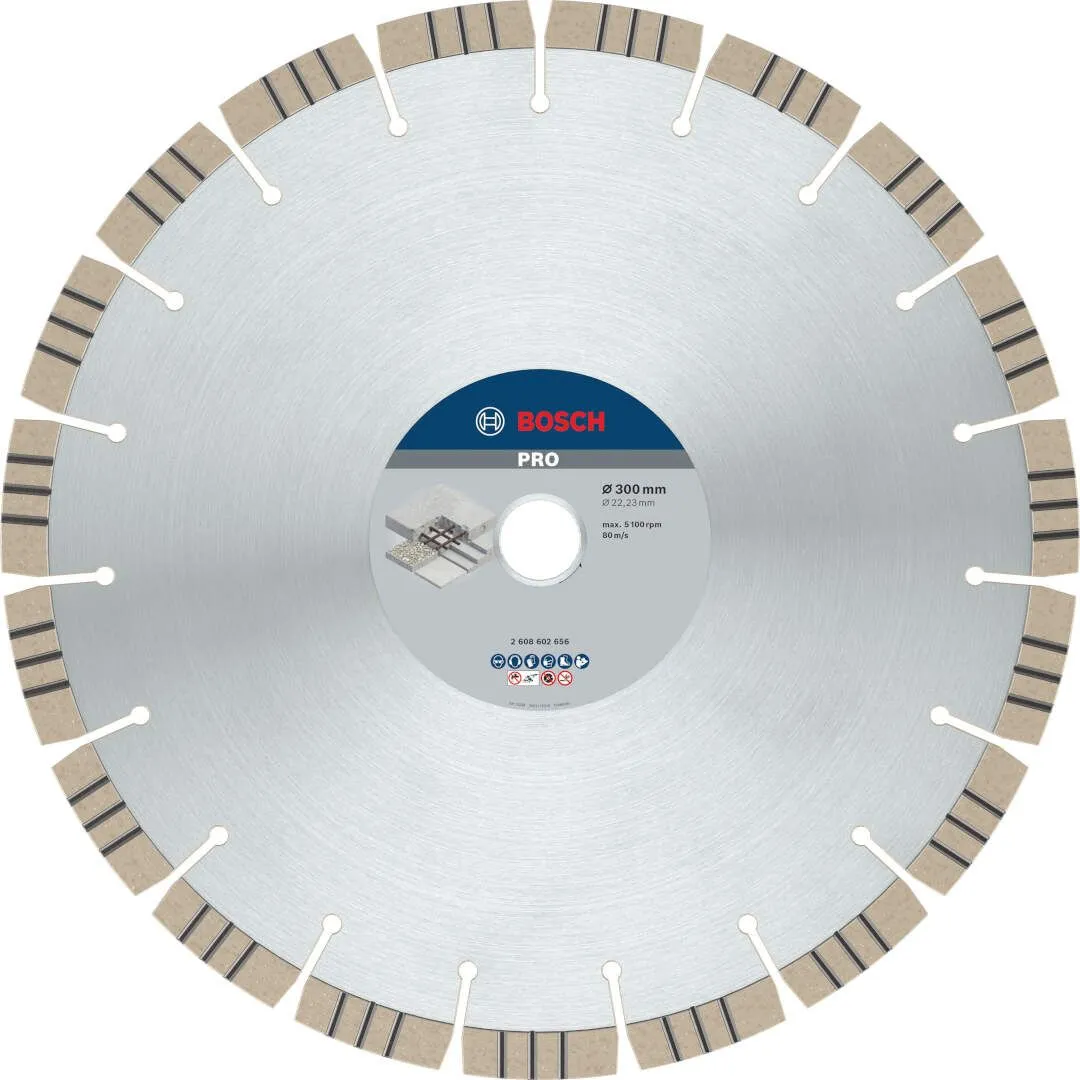 Bosch PRO Concrete dijamantska rezna ploča 300x2.8 mm segmenti 15 mm (2608602656)