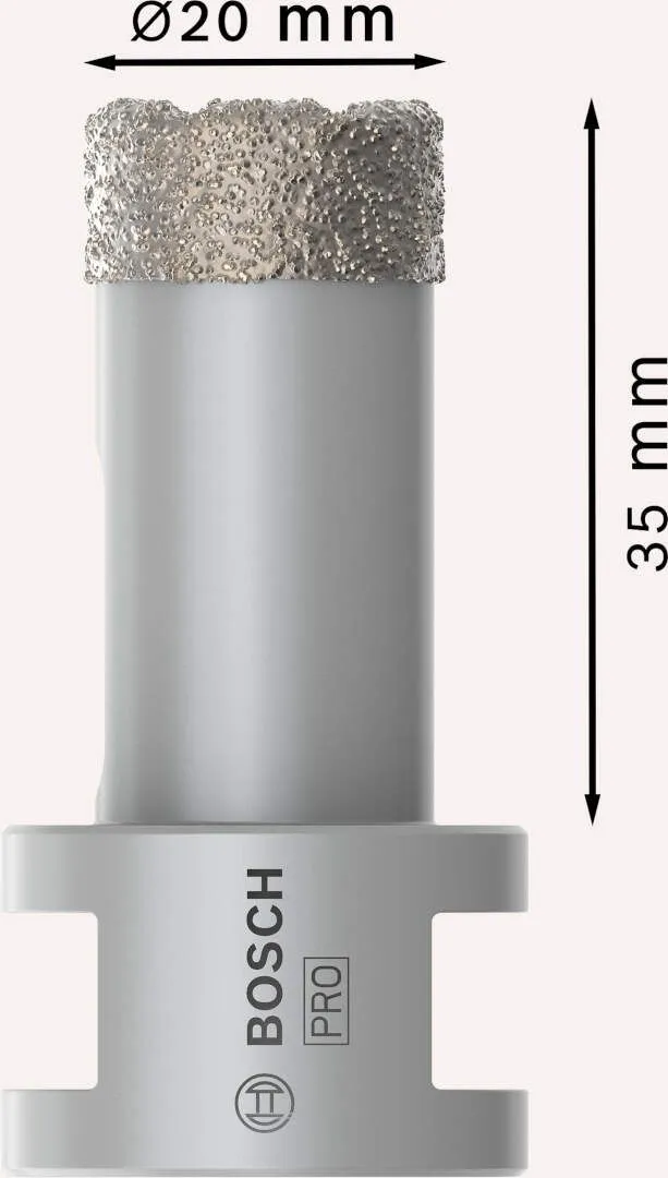 Bosch PRO dijamantska kruna za suvo bušenje keramike 20x35x22.23 mm M14 navoj (2608587115)