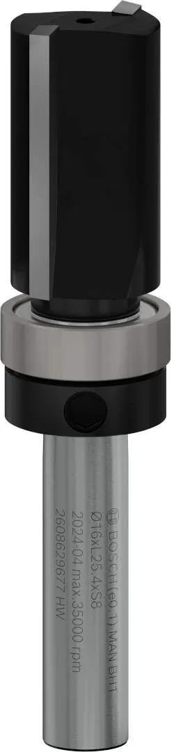 Bosch PRO glodalo za glodanje u ravni sa ležajevima na vrhu, Ø 16xL 25,4, prihvat 8 mm (2608629677)