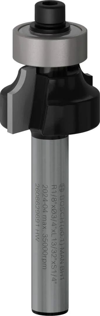 Bosch PRO glodalo za zaobljavanje, R 1/8", prihvat 1/4" (2608629691)