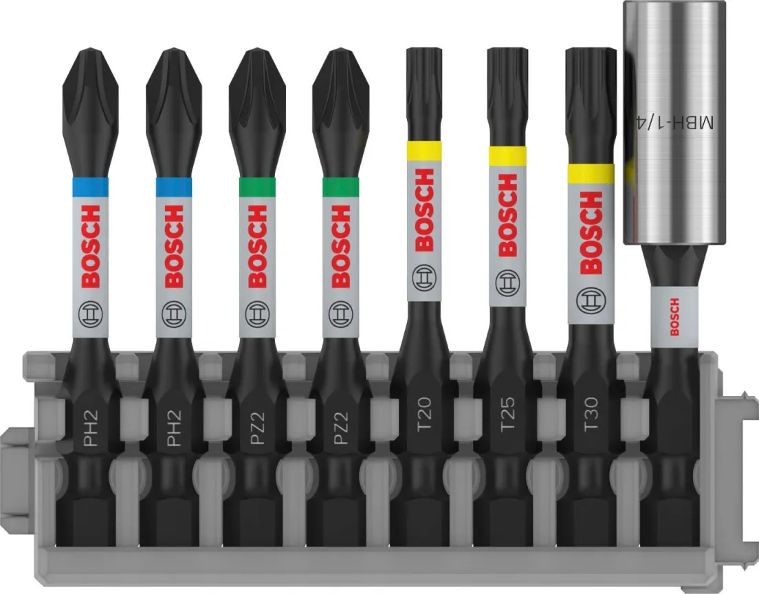 Bosch PRO Impact set sa standardnim nosačem i Pick&Click indexom PH2(x2), PZ2(x2), T20, T25, T30, BH 8/1 (2608522326)