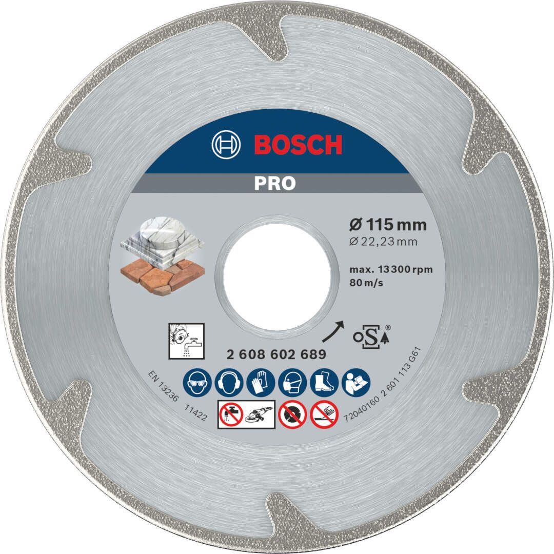 Bosch PRO Marble dijamantska rezna ploča 115x2.2 mm segmenti 3 mm (2608602689)