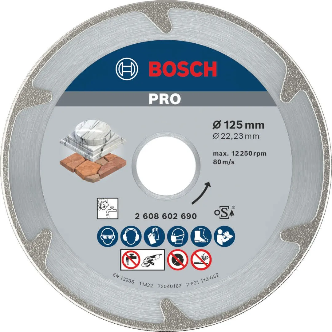 Bosch PRO Marble dijamantska rezna ploča 125x2.2 mm segmenti 3 mm (2608602690)