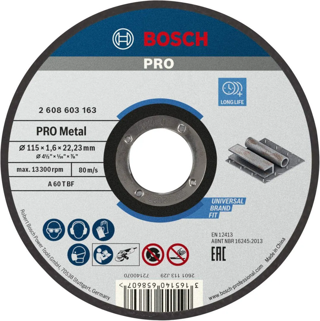 Bosch PRO Metal rezna ploča 115x1.6 mm A 60 T BF ravna (2608603163)