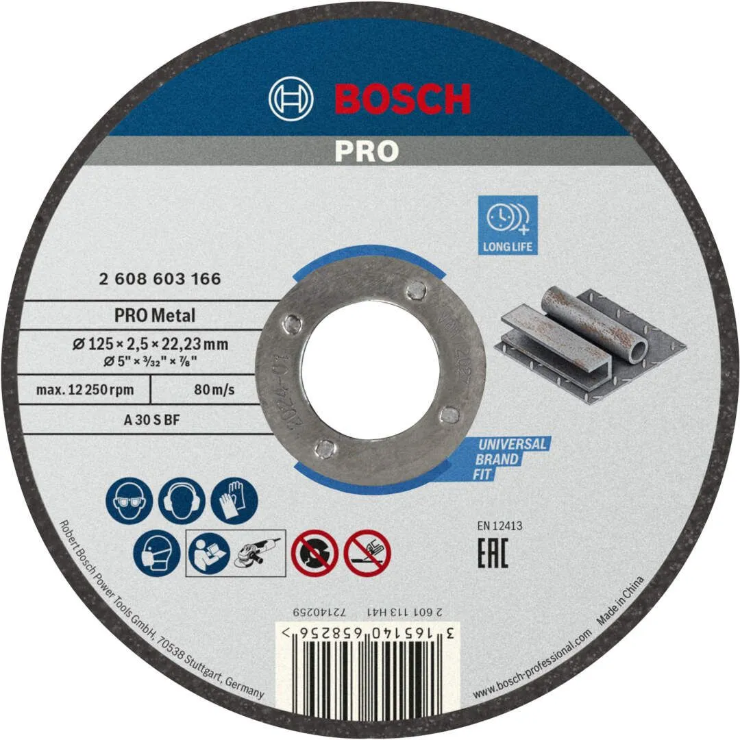 Bosch PRO Metal rezna ploča 125x2.5 mm A 30 S BF ravna (2608603166)