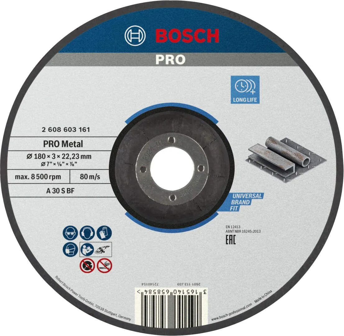 Bosch PRO Metal rezna ploča 180x3 mm A 30 S BF izvijena (2608603161)